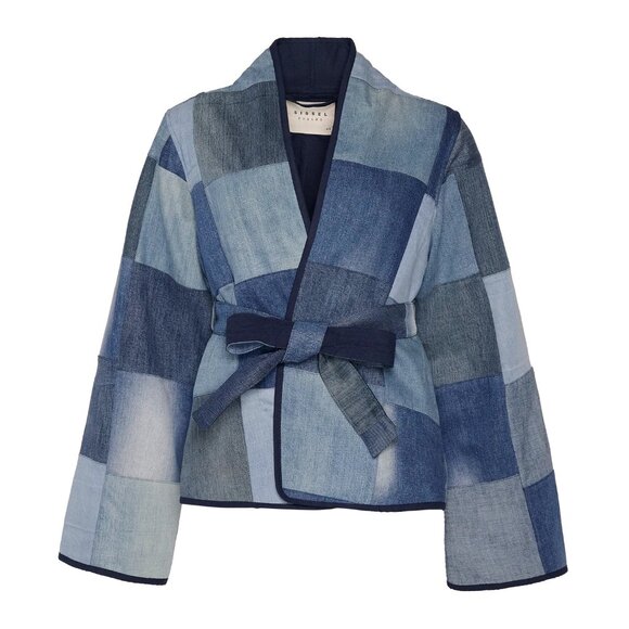 Free People x Sissel Edelbo Neo Leftover Patchwork Denim Jacket - Picture 4 of 16